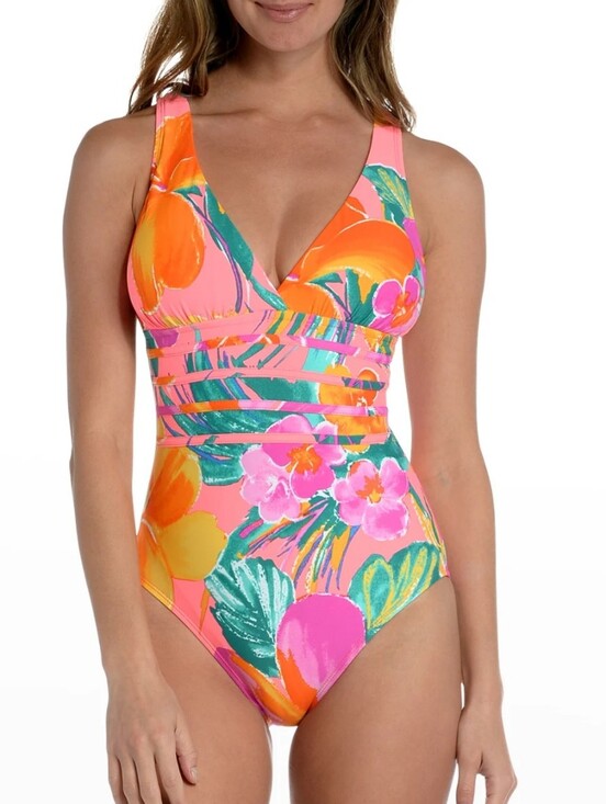 La Blanca Other - NWOT La Blanca Isla Del Sol Vibrant Multi-Strap One Piece Swim Bathing Suit 10